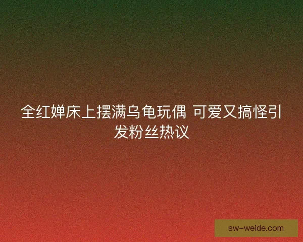 全红婵床上摆满乌龟玩偶 可爱又搞怪引发粉丝热议